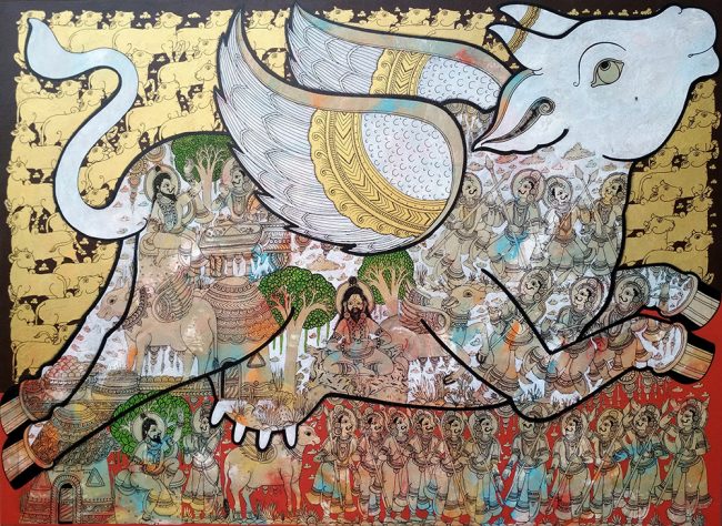 Ramesh-Gorjala-36-x-49-Inches-Acrylic-on-canvas-2018.