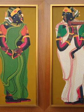 T. Vaikuntam 20 x 8 Inches each Acrylic on canvas